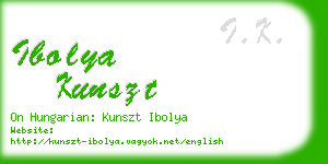 ibolya kunszt business card